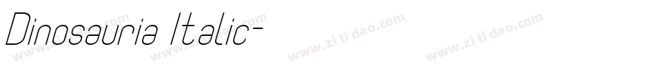 Dinosauria Italic字体转换
